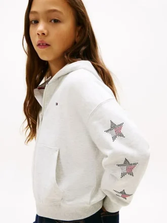 Hoodie met strass-sterlogo voor kinderen Hoodie met strass-sterlogo voor kinderen