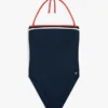 Hoog uitgesneden halter-eendelig zwempak Hoog uitgesneden halter-eendelig zwempak