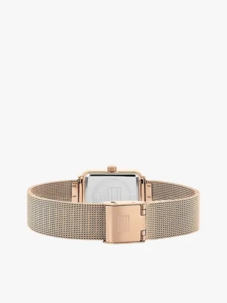 Horloge met vierkante wijzerplaat en kristallen accenten van 21,3 mm Horloge met vierkante wijzerplaat en kristallen accenten van 21,3 mm