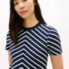 Interlock-jurk met chevronstrepen Interlock-jurk met chevronstrepen