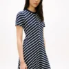 Interlock-jurk met chevronstrepen Interlock-jurk met chevronstrepen
