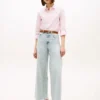 Jeans met ruwe zoom, hoge taille en wijde pijpen Jeans met ruwe zoom, hoge taille en wijde pijpen