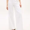 Jeans met ruwe zoom, hoge taille en wijde pijpen Jeans met ruwe zoom, hoge taille en wijde pijpen