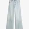 Jeans met ruwe zoom, hoge taille en wijde pijpen Jeans met ruwe zoom, hoge taille en wijde pijpen