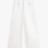Jeans met ruwe zoom, hoge taille en wijde pijpen Jeans met ruwe zoom, hoge taille en wijde pijpen