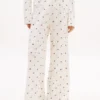Jersey pyjama-broek met bloemenprint Jersey pyjama-broek met bloemenprint