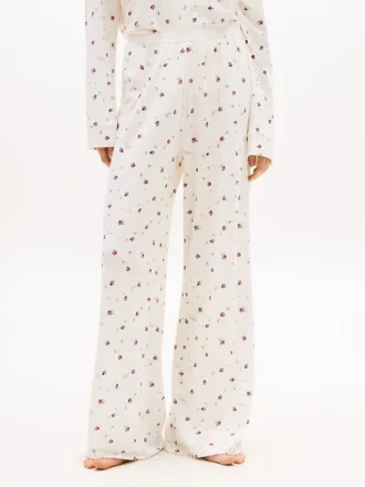 Jersey pyjama-broek met bloemenprint Jersey pyjama-broek met bloemenprint
