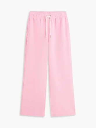 Joggingbroek met brede pijpen en geborstelde binnenkant