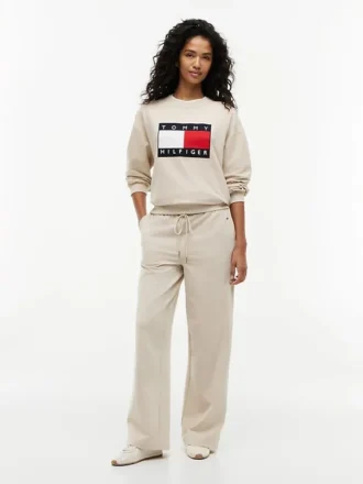 Joggingbroek met rechte pijpen