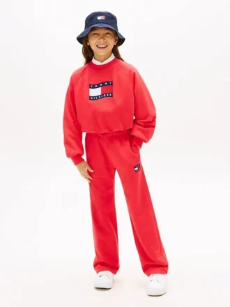 Jongens-joggingbroek met golvend vlaglogo