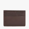 Kaartenhouder van generfd leer met monogram Kaartenhouder van generfd leer met monogram