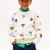 Kinder-sweatshirt met all-over zeilvlaggenprint Kinder-sweatshirt met all-over zeilvlaggenprint