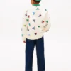 Kinder-sweatshirt met all-over zeilvlaggenprint Kinder-sweatshirt met all-over zeilvlaggenprint