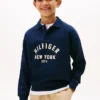 Kinder-sweatshirt met gebogen Hilfiger-print