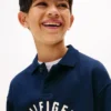 Kinder-sweatshirt met gebogen Hilfiger-print