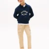 Kinder-sweatshirt met gebogen Hilfiger-print
