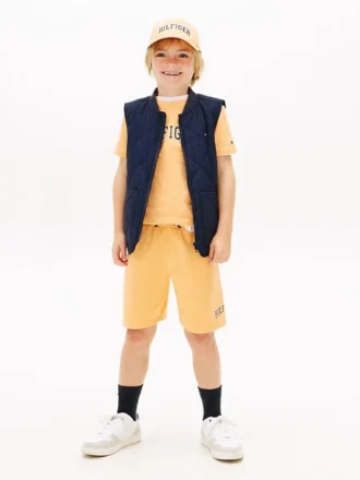 Kinder-sweatshort met Hilfiger-logo en wijde pijpen