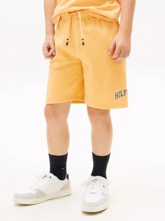 Kinder-sweatshort met Hilfiger-logo en wijde pijpen