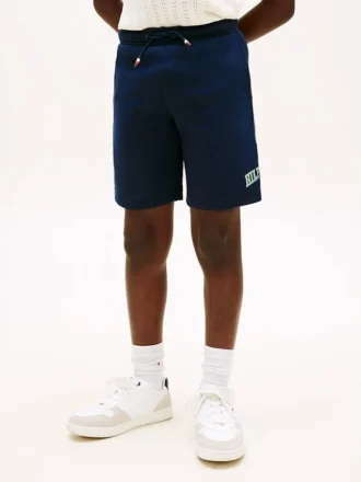 Kinder-sweatshort met Hilfiger-logo en wijde pijpen
