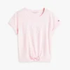 Kinder-T-shirt met Hilfiger-logo en strik aan de voorkant Kinder-T-shirt met Hilfiger-logo en strik aan de voorkant