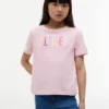 Kinder-T-shirt met pailletten en Hilfiger-logo