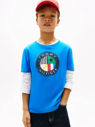 Kinder-T-shirt met zeil-cirkel-logo