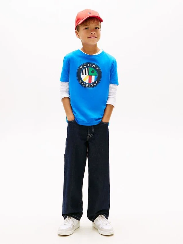 Kinder-T-shirt met zeil-cirkel-logo Kinder-T-shirt met zeil-cirkel-logo
