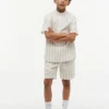 Kinderen’s Relaxed gestreepte linenmix-short