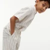 Kinderen’s Relaxed gestreepte linenmix-short