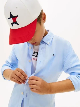 Kinderen’s Relaxed overhemd van linnenmix