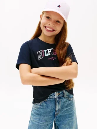 Kinderen’s veelkleurig Hilfiger-logo T-shirt
