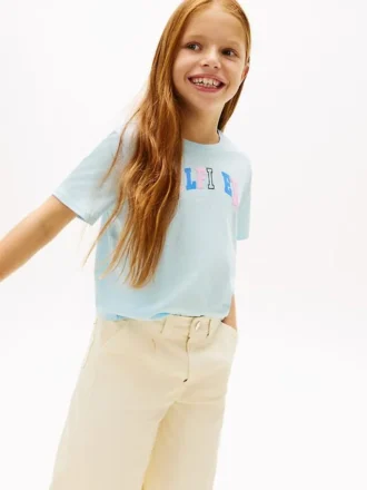 Kinderen’s veelkleurig Hilfiger-logo T-shirt