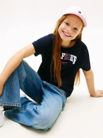 Kinderen’s veelkleurig Hilfiger-logo T-shirt