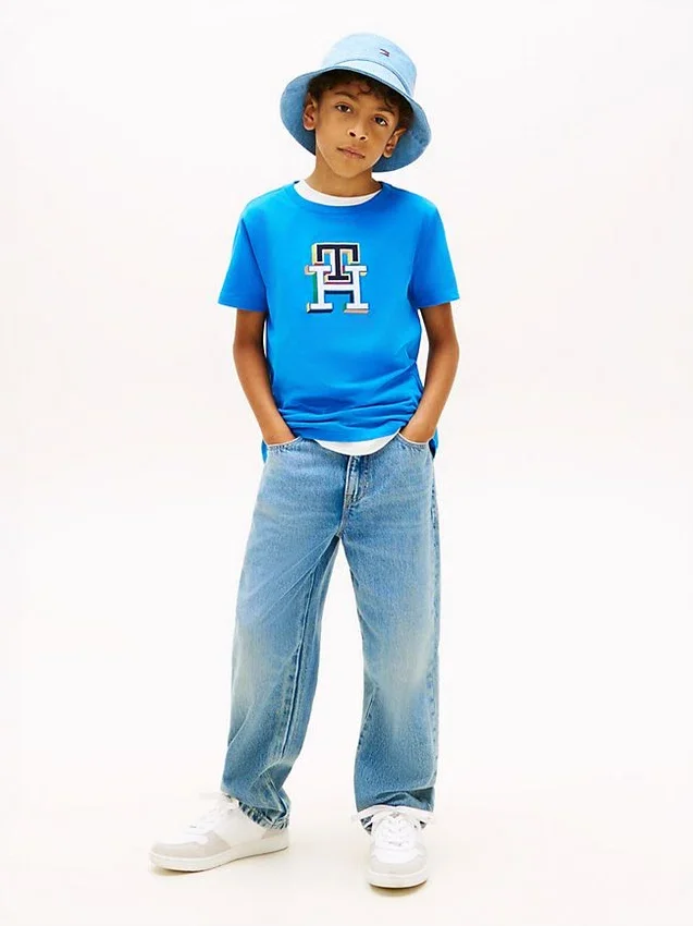 Kinderen’s veelkleurig monogram T-shirt Kinderen’s veelkleurig monogram T-shirt