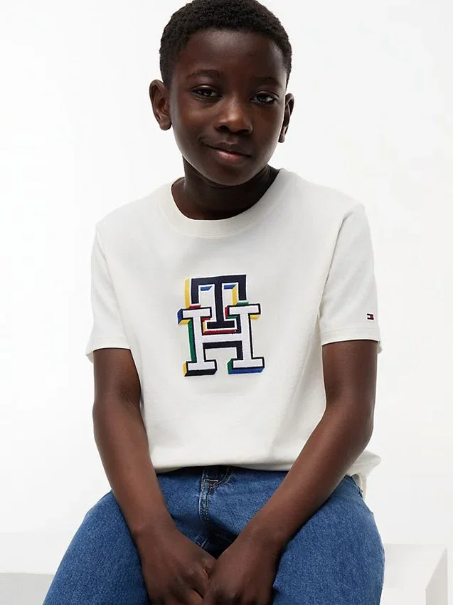 Kinderen’s veelkleurig monogram T-shirt Kinderen’s veelkleurig monogram T-shirt