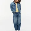 Kinderjeansjack met geborduurde ster Kinderjeansjack met geborduurde ster