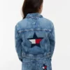 Kinderjeansjack met geborduurde ster Kinderjeansjack met geborduurde ster