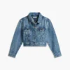 Kinderjeansjack met geborduurde ster Kinderjeansjack met geborduurde ster