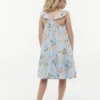 Kinderjurk met bloemenprint en ruches Kinderjurk met bloemenprint en ruches