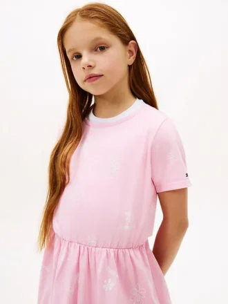 Kinderjurk met lenteprint