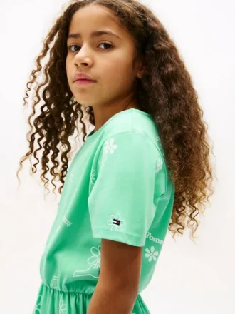 Kinderjurk met lenteprint