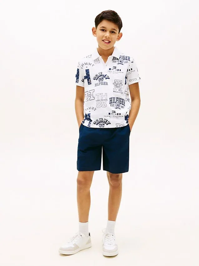 Kinderpolo met all-over logo Kinderpolo met all-over logo