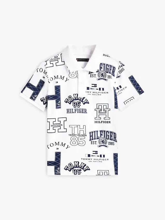 Kinderpolo met all-over logo Kinderpolo met all-over logo