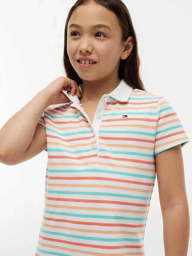 Kinderpolojurk met meerdere strepen Kinderpolojurk met meerdere strepen