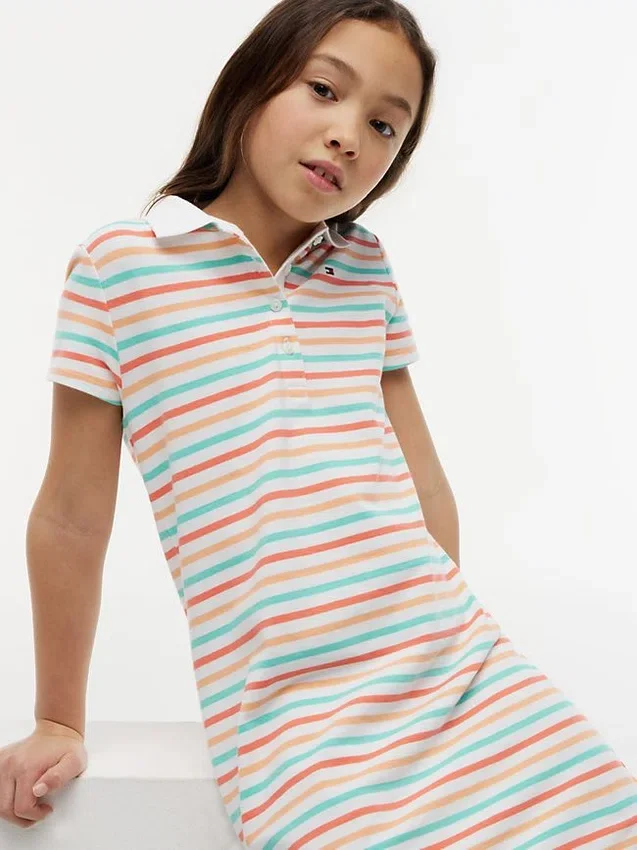 Kinderpolojurk met meerdere strepen Kinderpolojurk met meerdere strepen