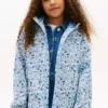 Kinderregenjas met capuchon en bloemenprint