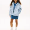 Kinderregenjas met capuchon en bloemenprint