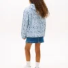 Kinderregenjas met capuchon en bloemenprint