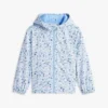 Kinderregenjas met capuchon en bloemenprint