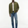 Kledingstukgeverfd denim werkjack Kledingstukgeverfd denim werkjack